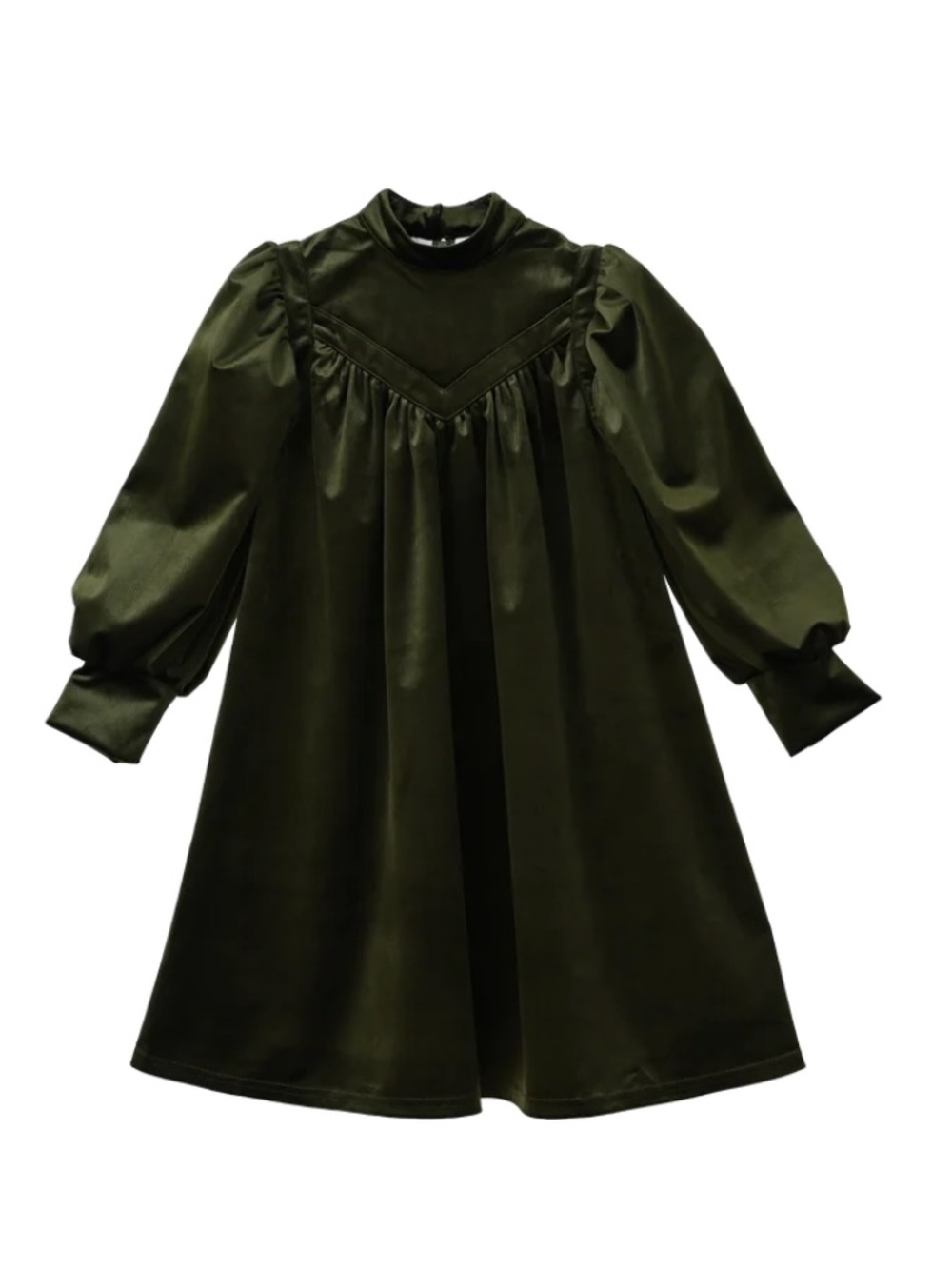 Aisabobo Rachel Velvet Dress Size 11 Olive Green